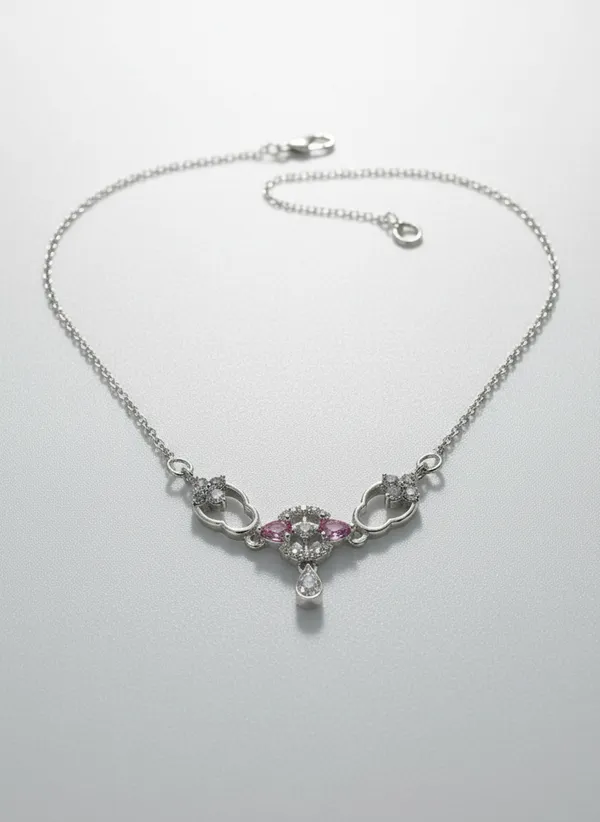 Elegant_Floral_Inspired_Pendant_Pink_White_Zircon_For_Women_925_Sterling_Silver